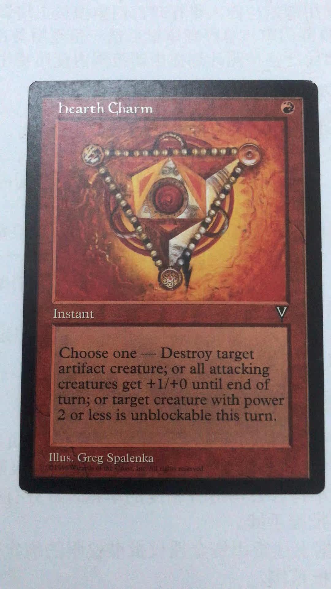 万智牌 炉火护符 憧憬 红色 英文 实拍【上海文波】 MTG