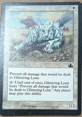 万智牌 彩华山猫 Glittering Lynx 预言 白 普 实拍 上海文波 MTG