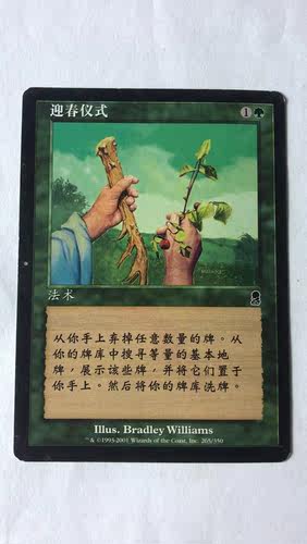万智牌 迎春仪式 奥德赛 普 铁 普牌 绿 简中实拍上海文波MTG