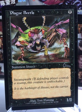 万智牌 疫病甲虫 远古遗产 黑色 普 普牌 英文 实拍 上海文波 MTG
