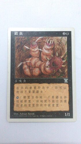 万智牌 鼹虫 第五版 银牌 黑色 简中 实拍 桌游卡牌 上海文波 MTG