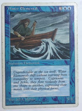 万智牌 水元素 第四版 蓝 蓝色 英文 实拍上海文波MTG