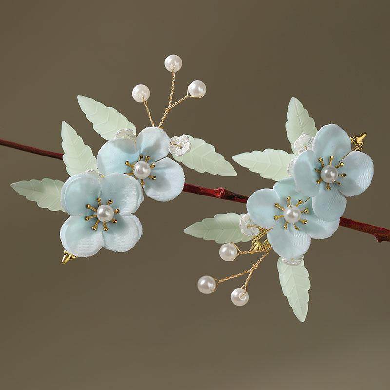 古风汉服发饰女童头饰发夹古装发卡子儿童古典舞配饰边夹子对夹