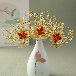 汉服头饰古风发冠明制凤冠百搭复古头冠新娘秀禾发饰古装宫廷配饰