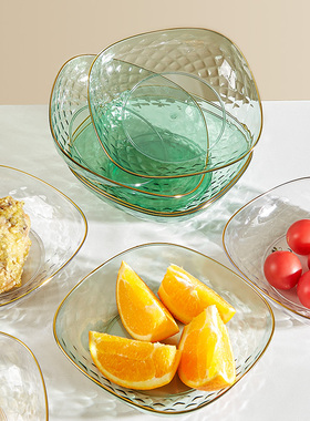 家用吐骨碟客厅茶几花生瓜子干果碟零食水果盘下午茶蛋糕甜点盘子