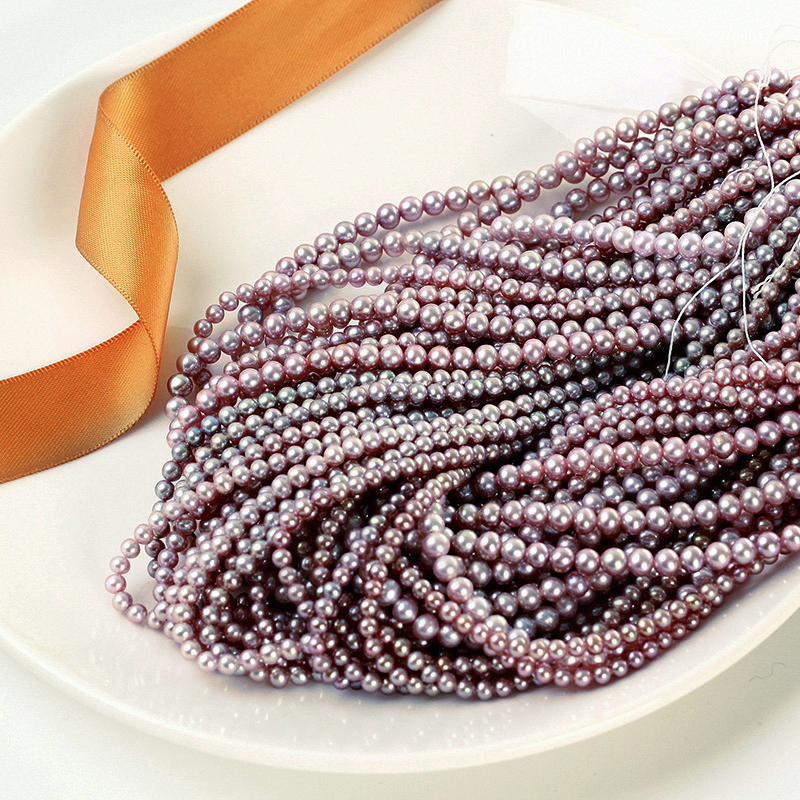 天然紫色正圆无瑕特强光