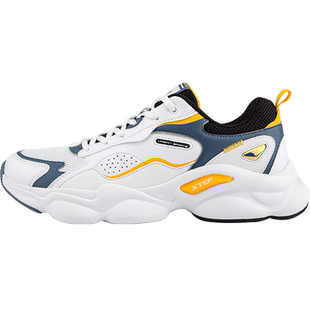 特步男鞋春季新款网鞋厚底老爹鞋官方正品休闲鞋网面透气运动鞋男