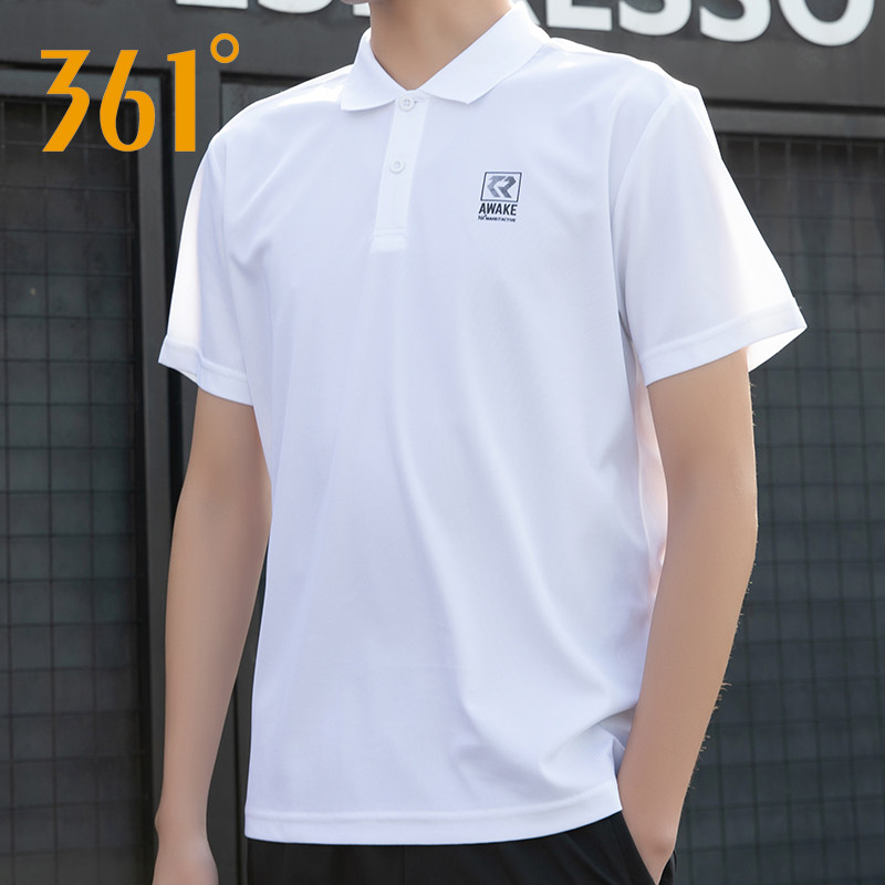 361男装短袖T恤夏季新款361度透气polo衫速干夏装翻领短T运动服男
