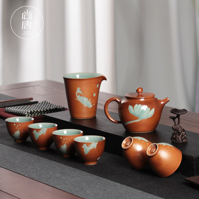 尚唐青瓷整套功夫茶具龙泉市手工茶器茶壶茶杯套装陶瓷高档送礼品|ruв категории посуда, чайный сервиз, кунг - Фу, чайный сервиз - от Buy2taobao.com для оказания профессиональной услуги покупки агента Taobao