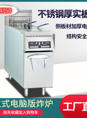 商用DF-30立式电脑板单缸双筛炸炉 带记忆菜单双缸四筛电油炸机器