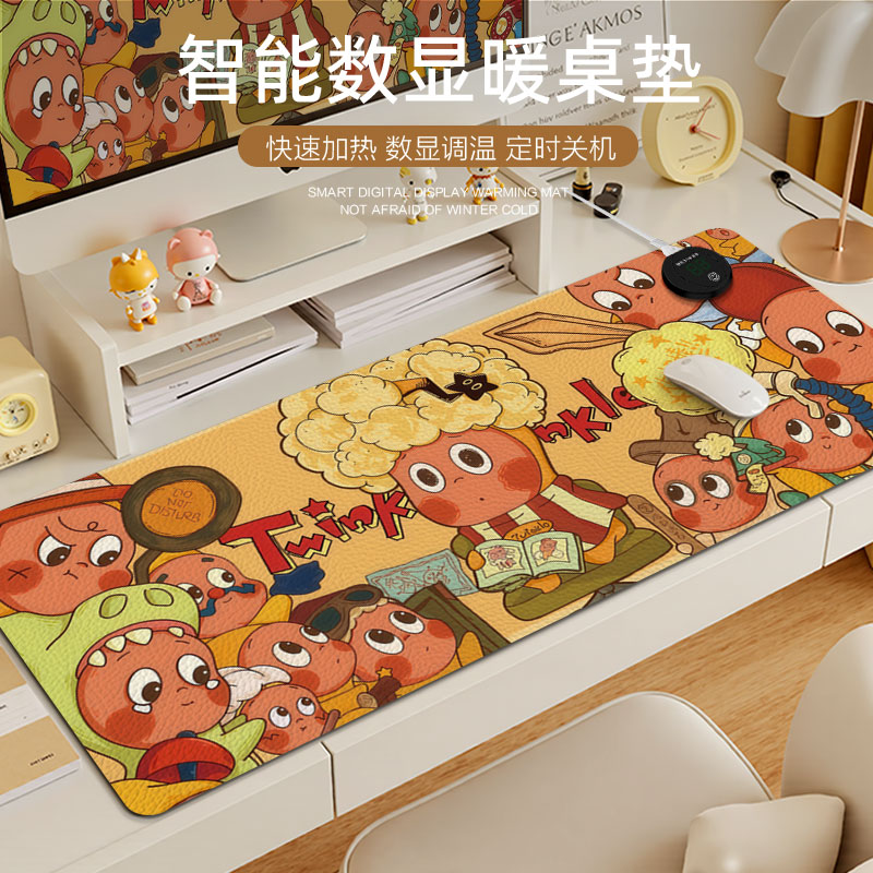 星星人加热鼠标垫暖手桌垫超大号