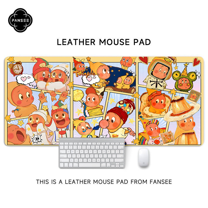 星星人潮玩鼠标垫超大创意个性宿舍电脑桌工位办公桌防滑可定制