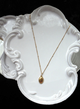 莎乐美 黄打屁复古时髦显瘦ins风韩温柔休闲百搭叠戴宝钛钢项链