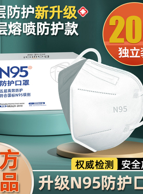 国标口罩n955层防护2025年防寒独立包装官方正品非医疗新款一次性