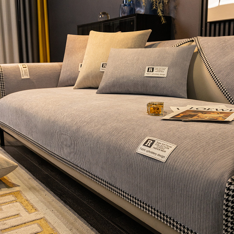 冬季坐垫简约雪尼尔轻奢风通用