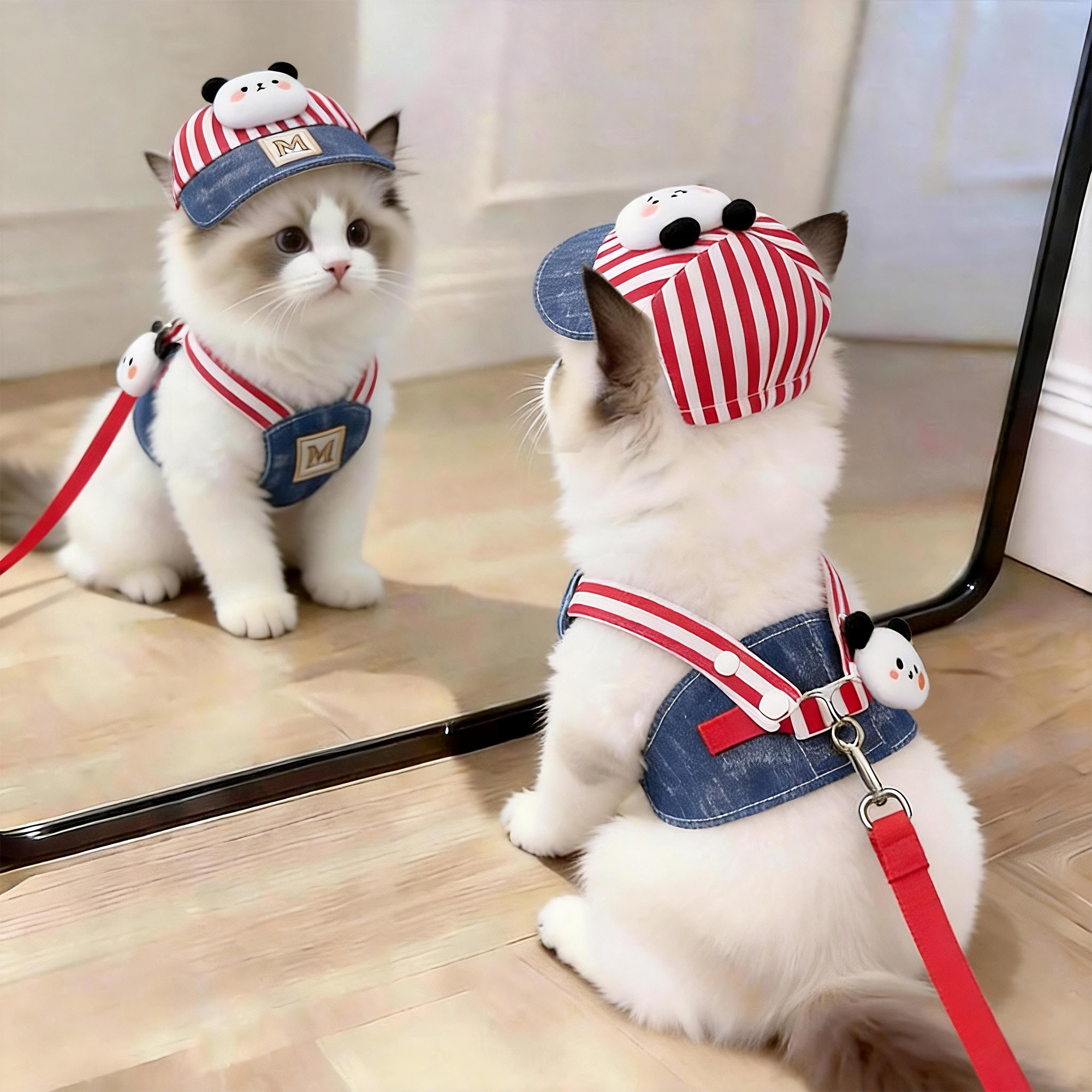 猫咪衣服背心式牵引绳外出专用