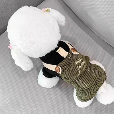 狗狗衣服秋冬潮流可牵引宠物工装