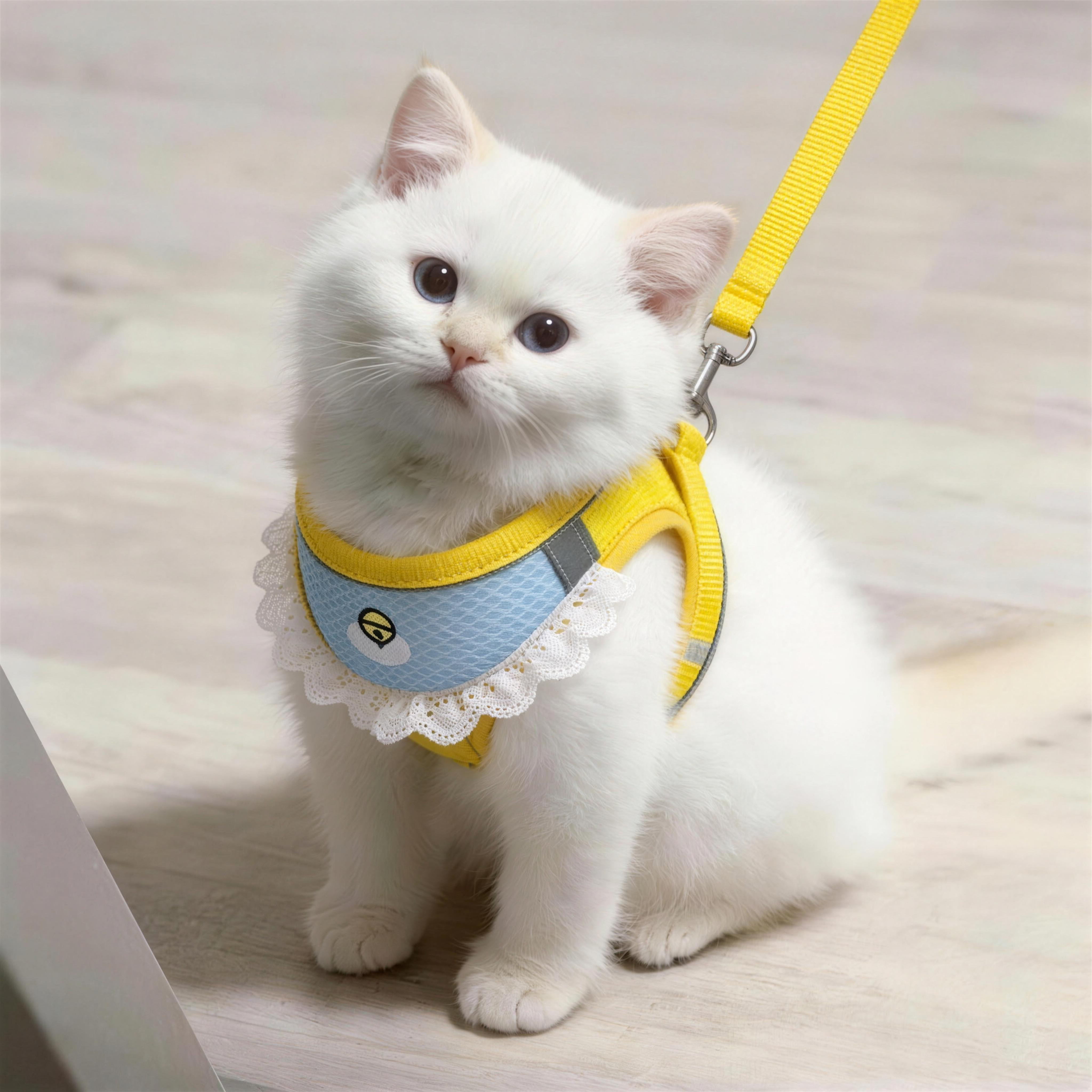 猫咪牵引绳防勒背心式小狗胸背带图片