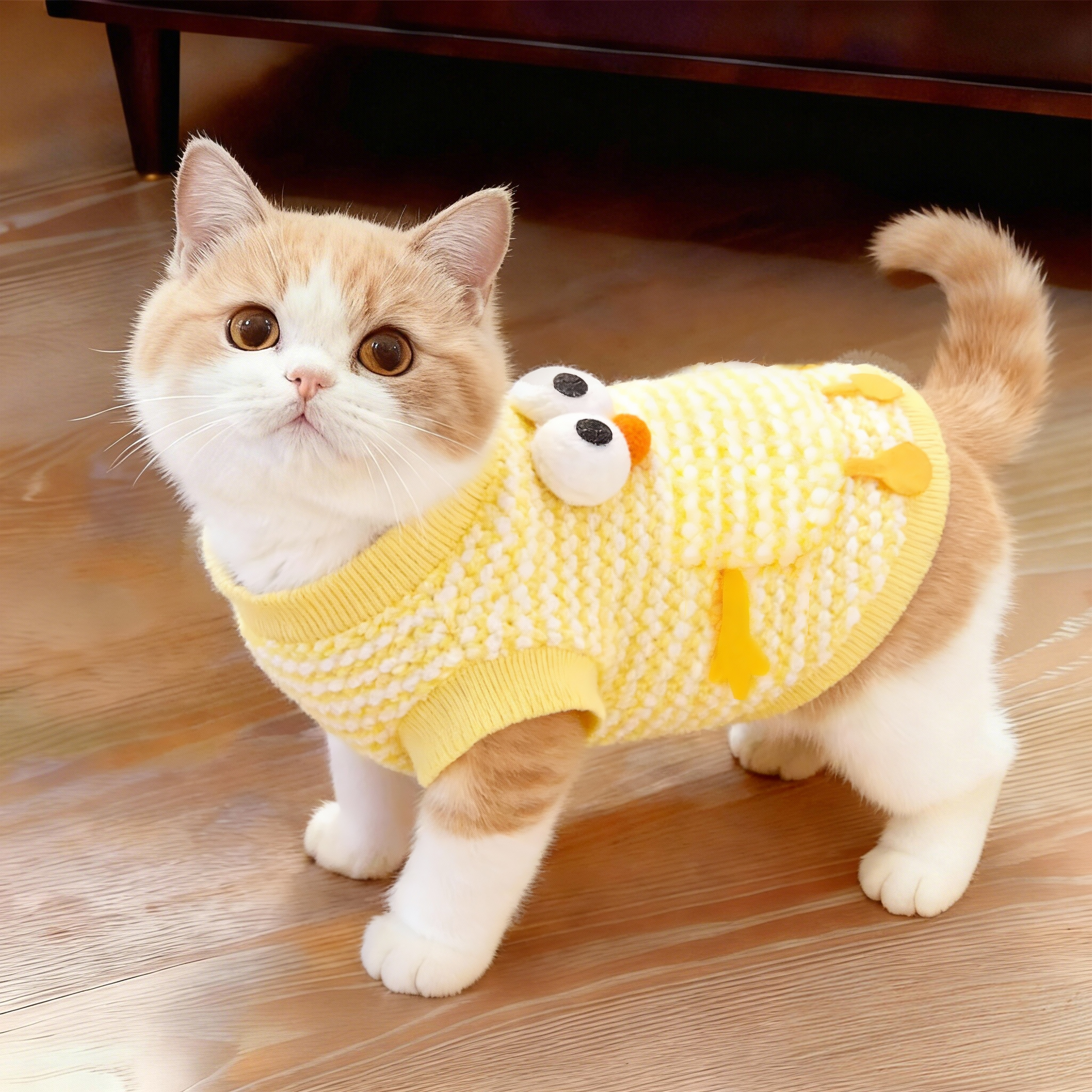 猫咪衣服冬天玩偶菠萝绒卫衣保暖