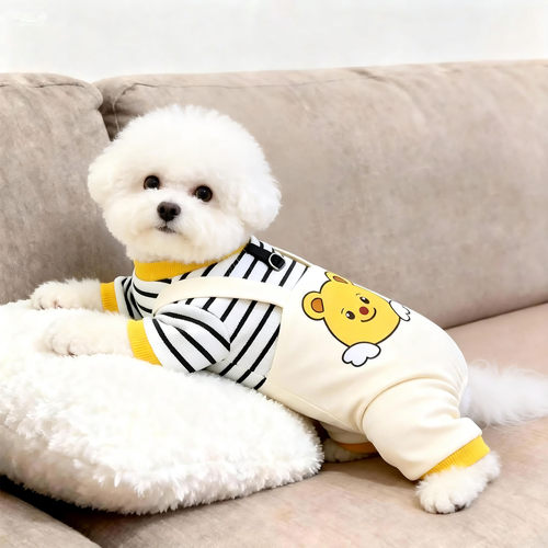 狗狗衣服春秋季卡通小熊背带裤