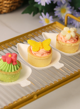 全降解甘蔗纸浆一次性西餐蘸料碟酱料甜品台白色加厚生日蛋糕碟子