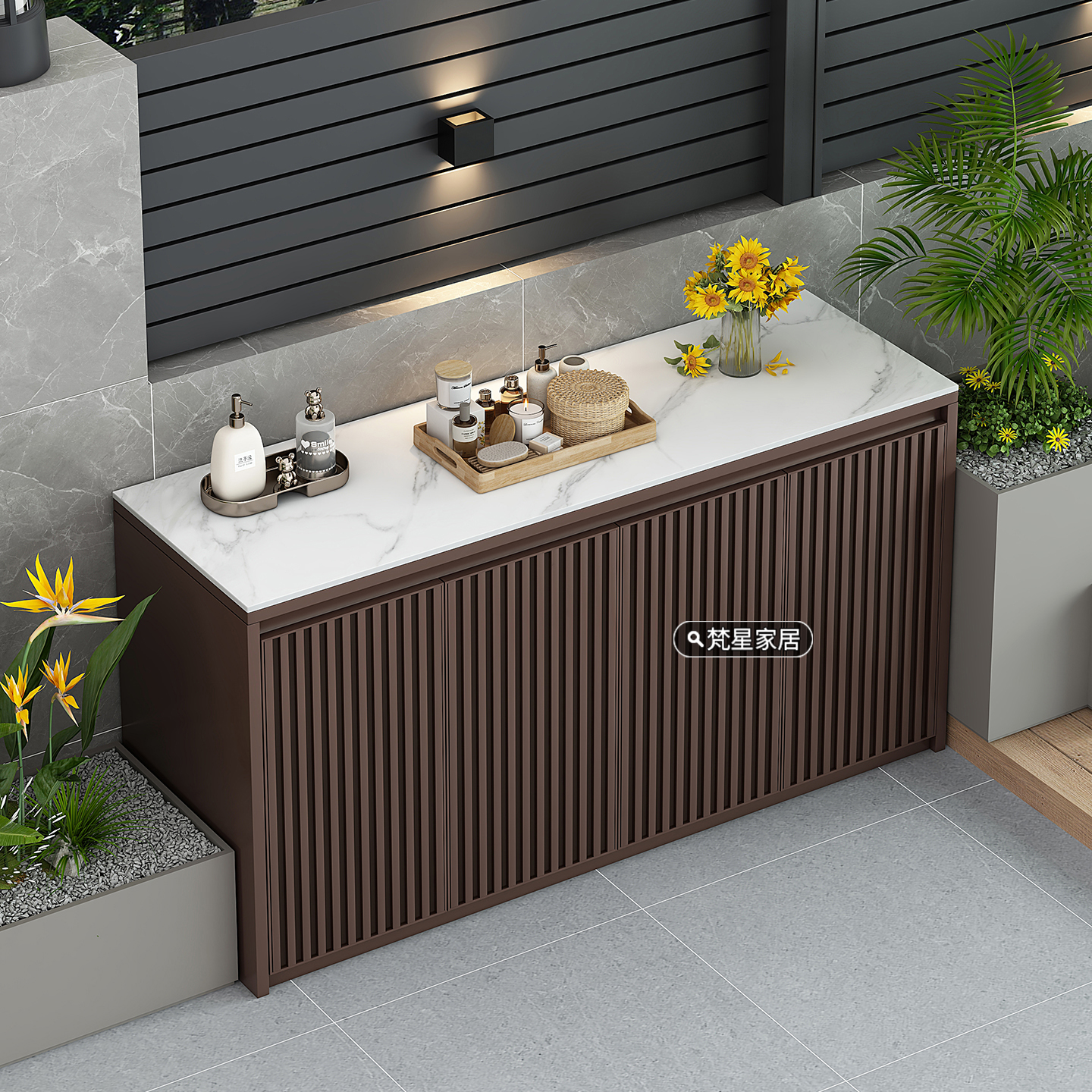 户外阳台铝合金防水防晒储物柜