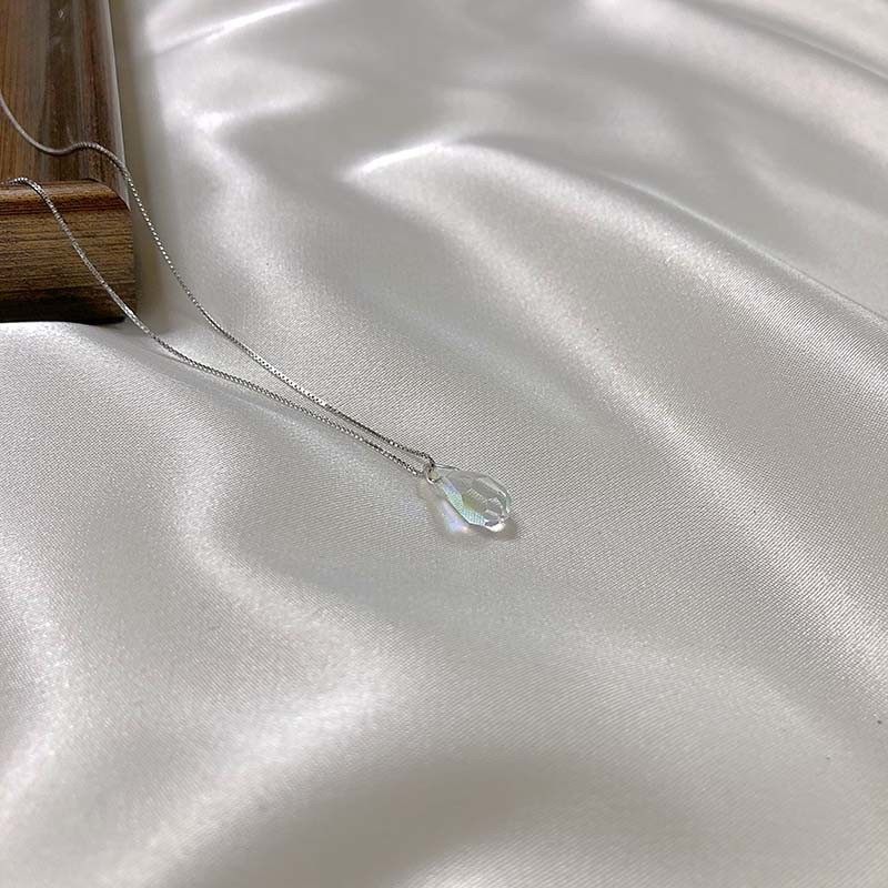 水晶泪滴。休眠火山s925纯银幻彩超仙气质百搭复古小众设计项链在类目 饰品/流行首饰/时尚饰品新, 项链中 - 来自Buy2taobao.com提供专业的淘宝代购服务