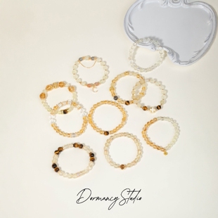 「时来运转系列」原创设计发财转运叠戴手链好运招财黄水晶手串女