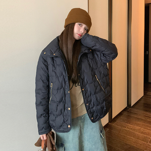 现货羽绒服数据好 50绒纯色长袖外套22805P200控288图片