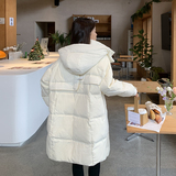 2024现货数据好50羽绒服牛角扣中长款加厚外套22816P260控398，女装羽绒服，浙宝153