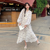 新款现货有买家秀紫色蝴蝶温柔风连衣裙1532422P125控188，女装连衣裙，浙宝153