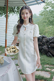 现货风复古提花盘扣连衣裙改良式显瘦刺绣旗袍2965p125控168，女装连衣裙，浙宝153