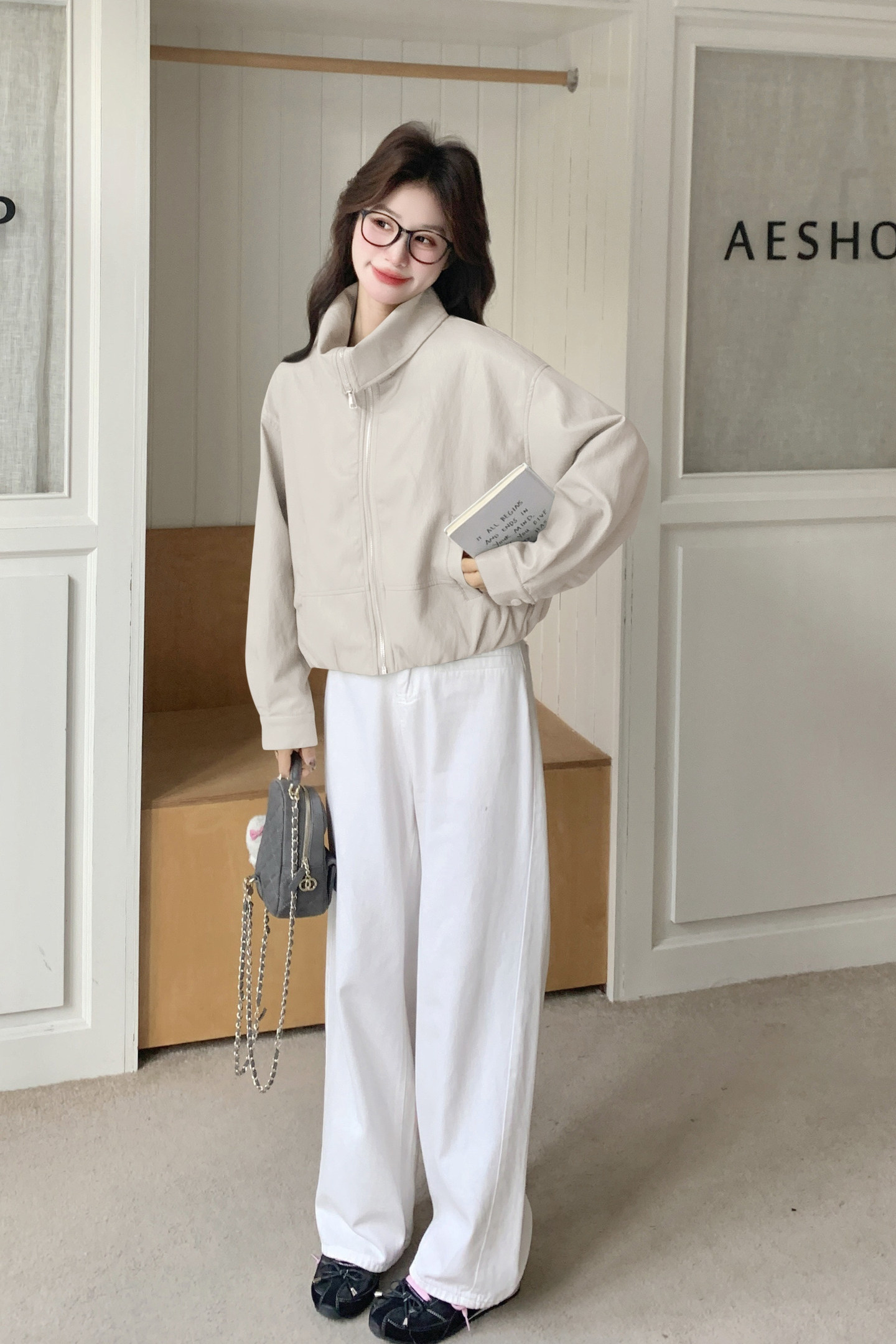 2026春季新款现货韩版皮衣外套1535203P145K238,女装皮衣,浙宝153