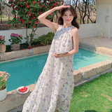 新款仙女招财小蝴蝶挂脖连衣裙1532425P105K158，女装连衣裙，浙宝153