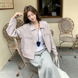 2026新款现货韩版宽松皮衣外套1535210P150K248，女装皮衣，浙宝153