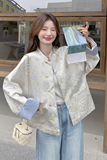 秋季新款现货新中式蝴蝶仿宋锦提花外套1532452P140K198，女装短外套，浙宝153