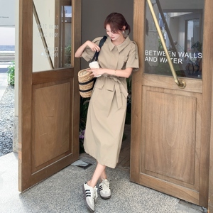 夏季新款 现货 工装风衣式连衣裙153 2638P145K198图片