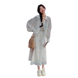 新款春夏秋可穿波点防晒衬衫半裙两件套1532423p125k188，女装套装/套裙，浙宝153