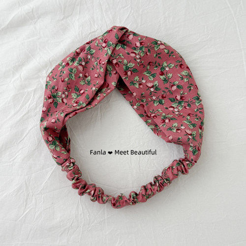 儿童时尚格子交叉发带可爱头饰