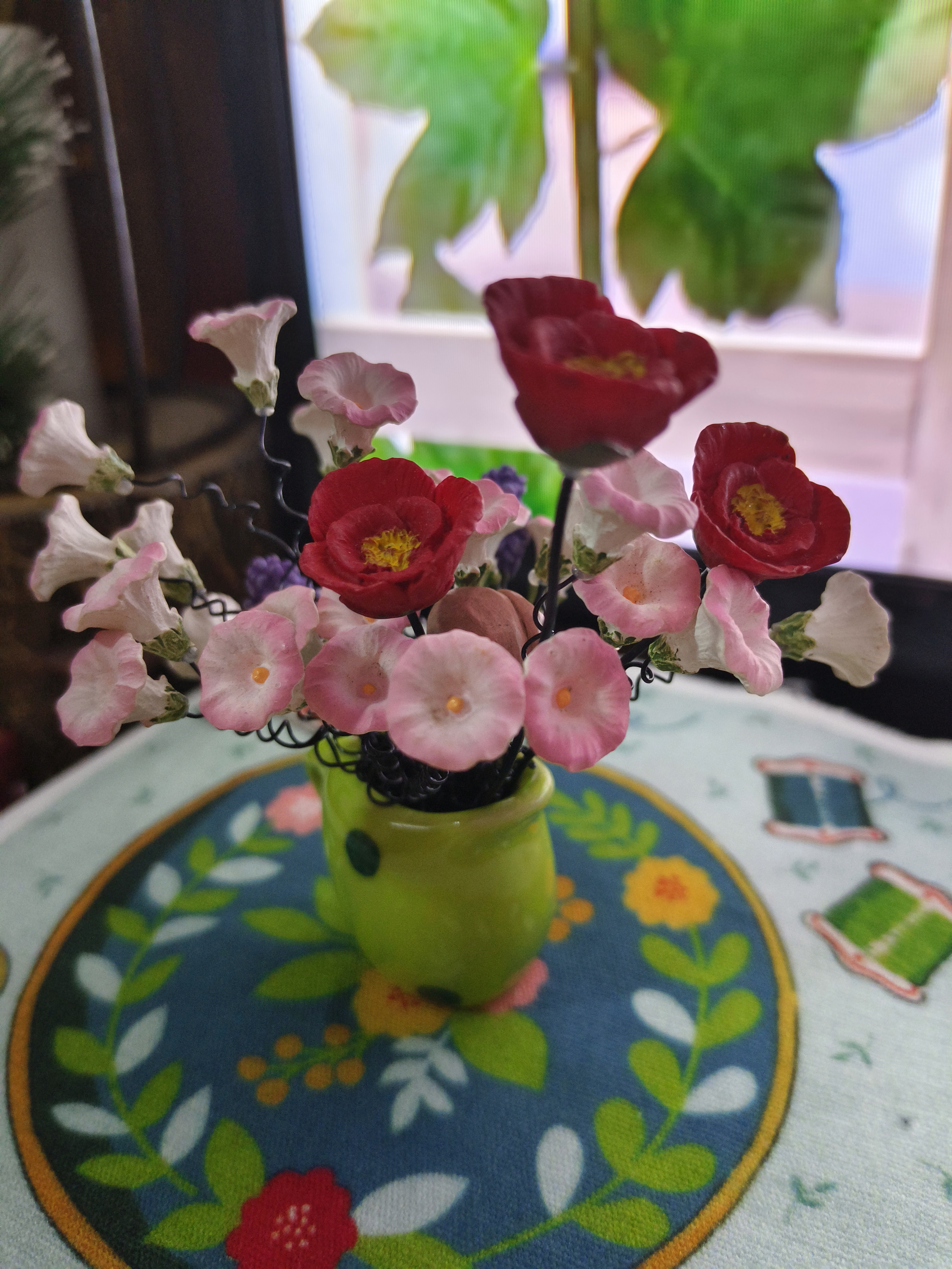 中古树脂超迷你牵牛花单只价格，老物件默认瑕疵不退不换