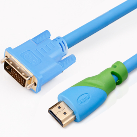 深蓝大道纯铜芯DVI转hdmi纯铜