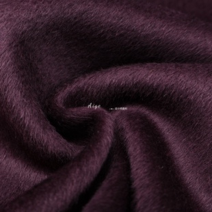 双层可剥 亲肤舒适绛紫色双面羊绒绵羊毛毛料面料斗篷大衣布料DIY