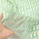 亲肤半透明 绿色D家字母立体植绒丝绒提花雪纺面料衬衣连衣裙布料