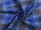 气质宝蓝色格纹羊毛呢毛料面料西装 原装 进口加厚 大衣外套布料DIY