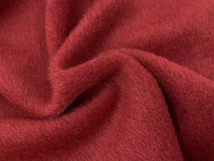 垂感细腻羊驼毛 红色混色长毛顺毛阿尔巴卡毛料布料大衣斗篷面料