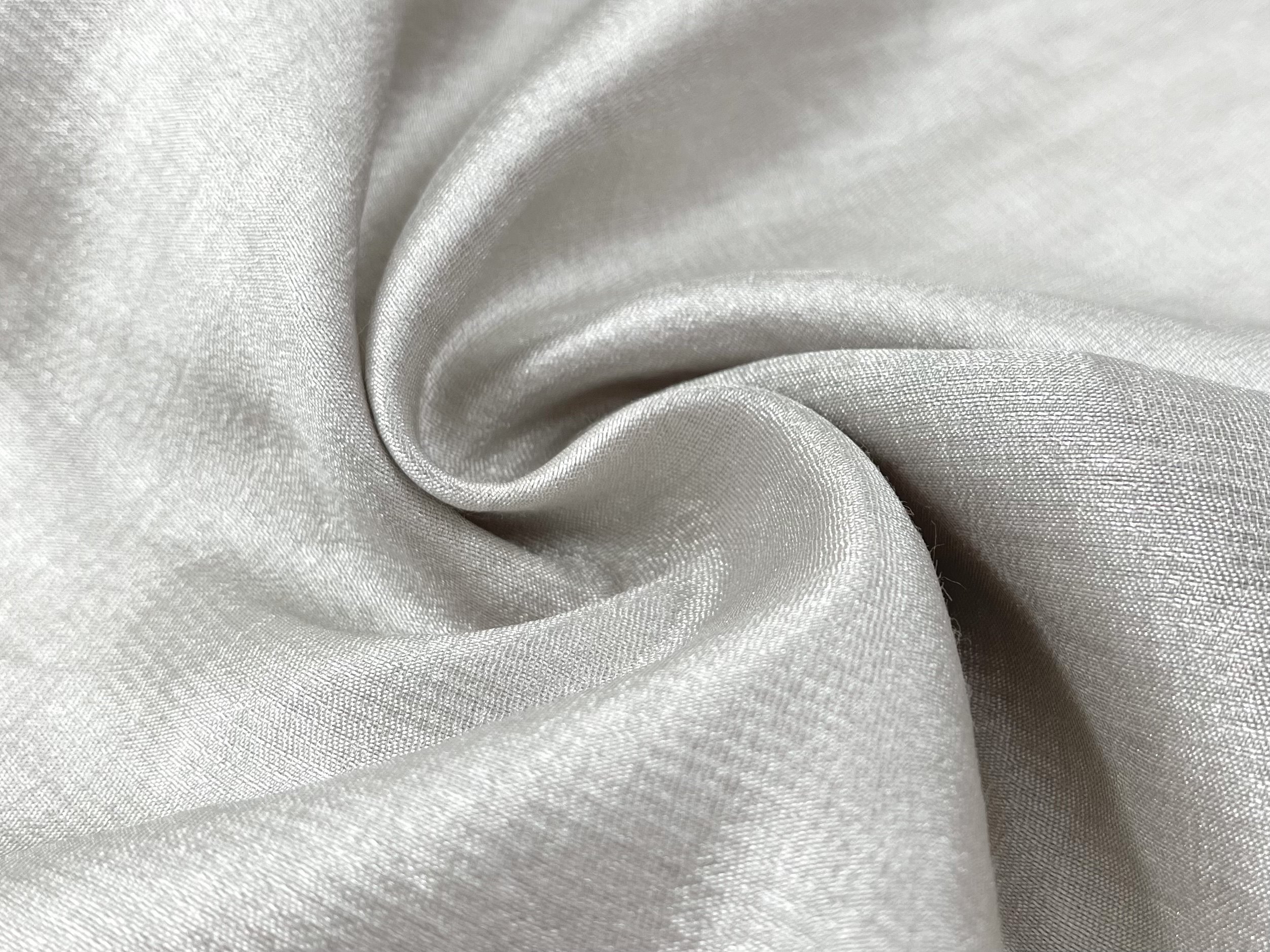 光泽柔软不透  银粉灰薄款天丝麻亚麻棉麻面料衬衫连衣裙汉服布料