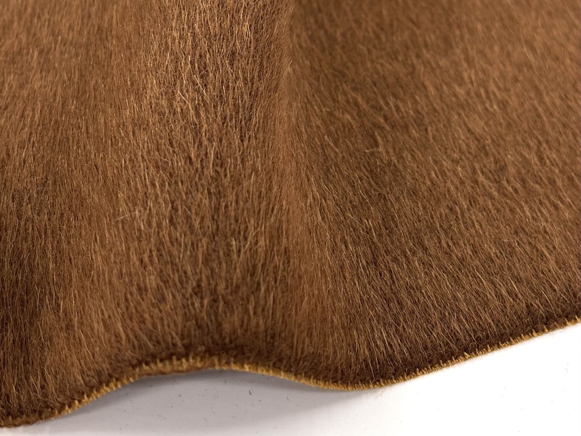 轻奢光泽 秘鲁苏力羊驼毛羊毛顺毛长毛布料秋冬大衣风衣布料diy