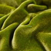 真丝丝绒 显白垂坠抹茶绿桑蚕丝天鹅绒面料霜感光泽高定春夏布料