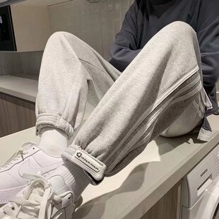 束脚阔休闲卫裤 秋冬运动裤 长裤 筒裤 直腿 春秋青少年加绒学生款 男士