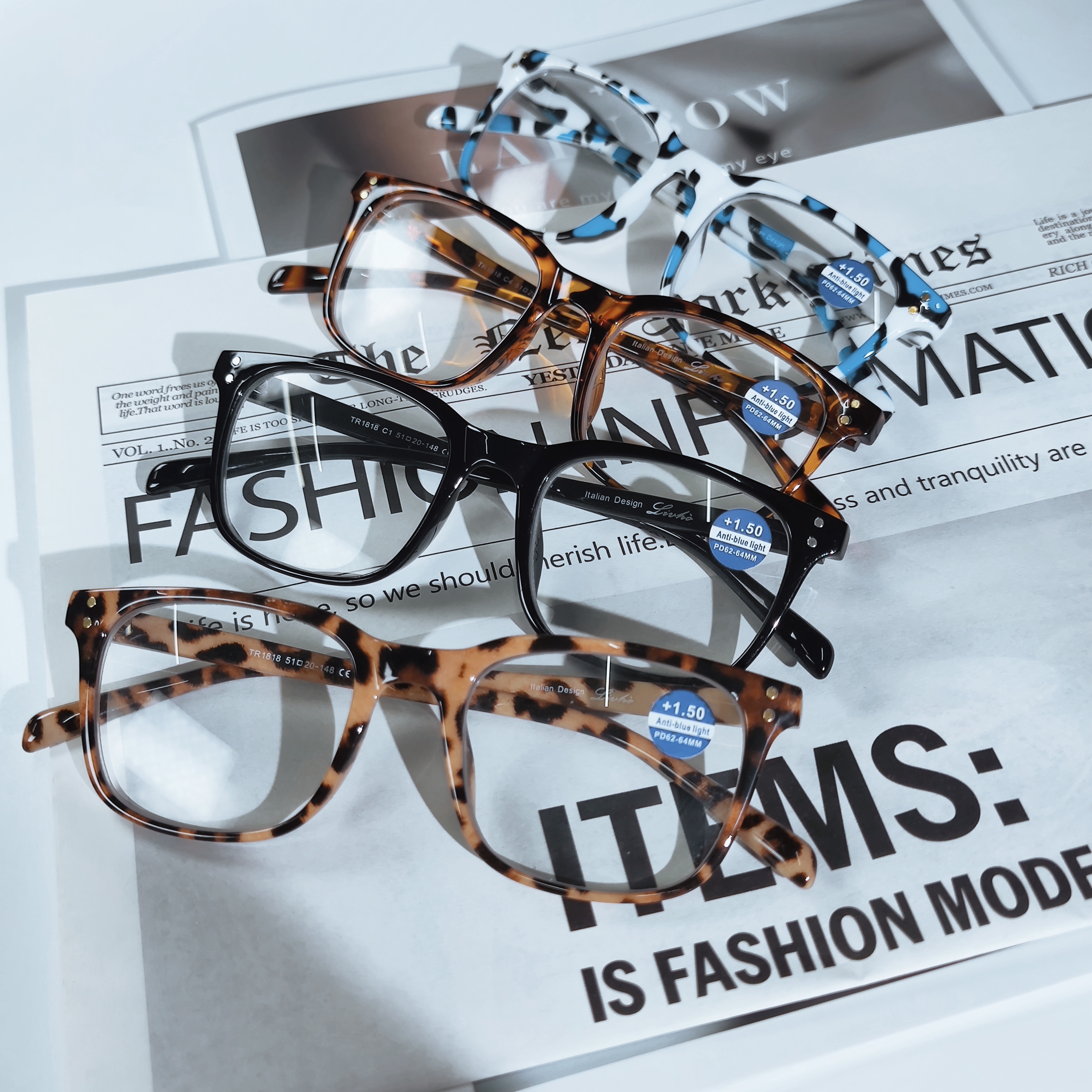 2025新款高清防蓝光抗疲劳黑框眼镜老花镜抗辐射时尚中老年眼镜子